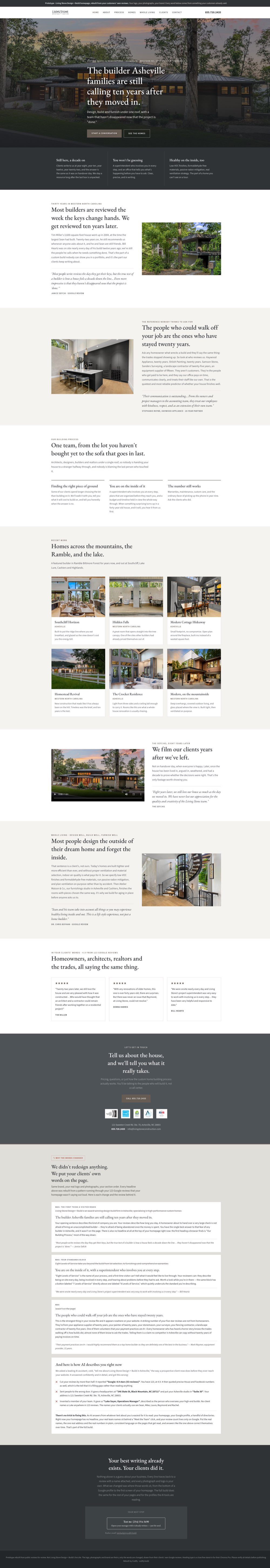 Living Stone Design + Build, rebuilt from their reviews